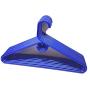 THE UM24 Set of 9 Heavy Duty Tubular Hangers Blue Jumbo Plastic Closet Organization Adult Coat Suit Cloth Hanger