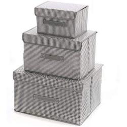 MATERIALAL Large Folding Non Woven Fabric Storage Boxes Home Supplies Clothing Underwear Socks and Kids Toys Storage,Plum