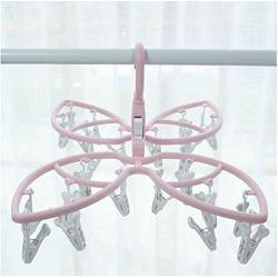 2pcs Portable 24 Clips Clothes Drying Rack Multi-Purpose Hanger Folding Magic Clothes Hanger Buckle Anti-Slip Socks Drying Rack