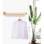 Wall Mounted Clothes Drying Rack, Aluminum Alloy Collapsible Retractable Clothes Hanger Rack for Laundry, on Balcony Or Bathroom Indoor,Silver,B