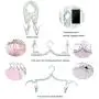 Travel Hangers Folding Hangers with 8 Clips Portable Clothes Hangers, Non-Slip, Lightweight for Home and Travel, 4 PCS