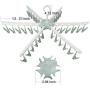 Swivel Hook Plastic 36 Pegs Drying Rack Clothes Hanger for Underwear Socks Gloves (Green)