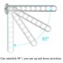 omlopp Folding Wall Mounted Clothes Hanger Clothes Hook with Swing Arm Holder Closet Storage Organizer 2 Pack