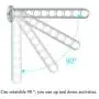 omlopp Folding Wall Mounted Clothes Hanger Clothes Hook with Swing Arm Holder Closet Storage Organizer 2 Pack