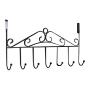 Hooks Over The Door Hook Organizer Rack Hanging, 7 Hooks, Over Door Storage Rack ? Organizer Hooks for Coats, Hats, Robes, Clothes or Towels (Black) Hooks Over The Door Hook Organizer Rack Hanging, 7 Hooks, Over Door Storage Rack ? Organizer Hooks for Coats, Hats, Robes, Clothes or Towels (Black)