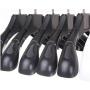 5pcs Random Color Non Slip Black White Wide Shoulder Plastic Clothes Hanger for Coats Suit, Mans Style