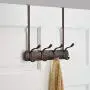 mDesign Decorative Over Door 8 Hook Metal Storage - Long Easy Reach Organizer Rack for Jackets, Coats, Hoodies, Hats, Scarves, Purses, Leashes, Bath Towels, Robes, Men, Womens Clothing - Bronze mDesign Decorative Over Door 8 Hook Metal Storage - Long Easy Reach Organizer Rack for Jackets, Coats, Hoodies, Hats, Scarves, Purses, Leashes, Bath Towels, Robes, Men, Womens Clothing - Bronze
