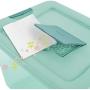 Sterilite 15057Y06 25 Qt, 24L Fresh Scent Box, Aqua Tent base with Aqua Chrome Lid & Teal Splash Latches, 6-Pack