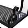 LANN Retro Iron Wall-Mounted Floating Coat Rack,with Shelf Wall Shelf Storage Racks Display Stand Hangers Clothes Drying Rack Heavy Duty (Color : Black, Size : 80cm)