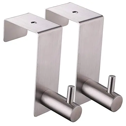 Over The Door Hook 2 PCS, Angle Simple SUS304 Stainless Steel Over Door Hanger, Robe Towel Coat Purse Organizers, Hook Rack for Interior Doors Shower Stall Cabinet Office, Hook Rail Brushed Steel Over The Door Hook 2 PCS, Angle Simple SUS304 Stainless Steel Over Door Hanger, Robe Towel Coat Purse Organizers, Hook Rack for Interior Doors Shower Stall Cabinet Office, Hook Rail Brushed Steel