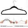 VEEYOO Premium Velvet Suit Hangers - Heavy Duty, Ultra Thin, Non Slip & Space Saving Clothes Hangers 360 Degree Chrome Swivel Hook Velvet Hangers for Coat Suit Shirt Dress Pants (Set of 50 PCS, Black) VEEYOO Premium Velvet Suit Hangers - Heavy Duty, Ultra Thin, Non Slip & Space Saving Clothes Hangers 360 Degree Chrome Swivel Hook Velvet Hangers for Coat Suit Shirt Dress Pants (Set of 50 PCS, Black)