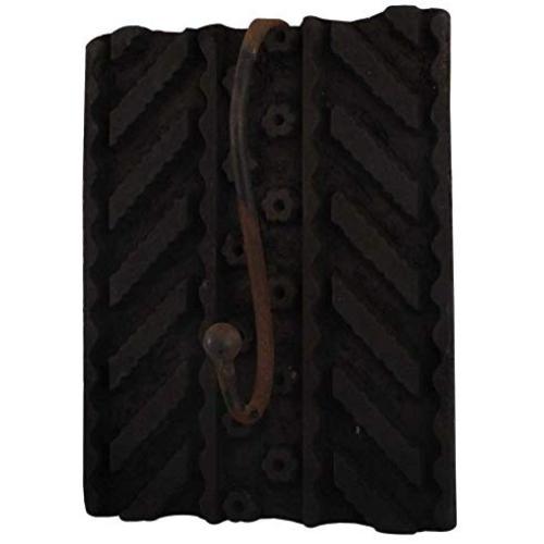 Indianshelf Handmade 1 Artistic Vintage Brown Wooden Block Coat Hooks Hangers/Clothes Hooks Door Mount