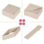 DIOMMELL 11 Pack Foldable Cloth Storage Boxes Closet Dresser Drawer Organizer Fabric Baskets Bins Containers Divider for Baby Clothes Underwear Bras Socks Lingerie Clothing,Beige 245