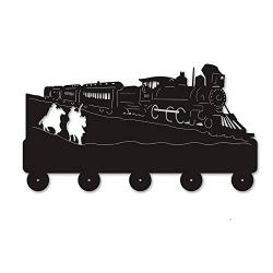 GFDEA Coat Racks Coat Hooks Train Wooden Hanger Unique Gift Clothes Hat Key Hook/Coat Rack/Wall Hook Home Decoration Wall Stickers Kitchen Bathroom Towel Hook,Black Over Door Hooks