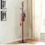 Yxsd Solid Wood Coat Rack Floor Bedroom Simple Hanger Office Simple Hanger Clothes Scarf Hat Storage Rack