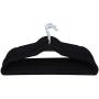 Yosooo 20PCS Non-Slip Velvet Clothes Hangers,Ultra-Slim Heavy Duty Closet Clothes Hook Organizer,Black Plastic Shirt Hanger Storage for Pants,Coat,Skirt,Dress,Suit