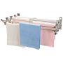 MoonNewyork Laundry Hanger Room Clothes Drying Towel Rack Stainless Wall Mounted Expandable