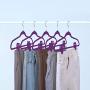 Trgowaul Purple Velvet Hangers Clips, Pants Hangers Velvet Clips, Strong Finger Clips Perfect for Thin Velvet Hangers (Purple 60 Pack)