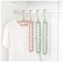 10pcs Random Color Space Saving Hangers Multi-Functional 9 in 1 Magic Clothes Hangers Closet Organizer Foldable