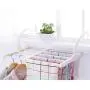 Multipurpose Folding Drying Rack Outdoor Portable Clothes Hanger Balcony Laundry Dryer Airer (Pink)