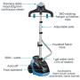 Rowenta IS6520 Master 360 Full Size Garment and Fabric Steamer with Rotating hanger, 1500-Watt, Blue