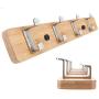 XFENG Coat Hook Rack Wall Mounted Clothes Hanger Bamboo Robe Towel Holder(4 and 5 Hooks) (Size : A)
