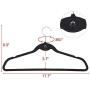 Yaheetech 100 Pcs Flocked Non Slip Cascading Velvet Hangers Suit/Shirt/Pants/Clothes Tidy 360 Swivel Hook Black