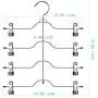 LT Nichalo Space Saving Skirt Hangers with Adjustable Clips, 4-on-1 Durable Metal Pants Hangers with 360 Degree Rotating Chrome Hook, 4 Pack LT Nichalo Space Saving Skirt Hangers with Adjustable Clips, 4-on-1 Durable Metal Pants Hangers with 360 Degree Rotating Chrome Hook, 4 Pack