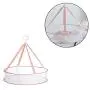 Portable Folding Drying Rack Hanging Clothes Laundry Hangers Dryer Net Mesh Basket Dryer Net for Lingerie Underwear Pink 1PC
