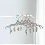 Foldable Rack Laundry Drying Clothespin Portable Travel Clothes Hanger Non Slip Trouser Socks Storage Plastic Clip Peg Hanger 10pcs Random Color