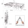 Annaklin Foldable Clip Hangers with 52 Drying Clips, Underwear Hanger with Clips, Aluminum Laundry Clip and Drip Drying Hanger for Socks, Bras, Lingerie, Clothes, Sturdy, Large