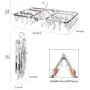 Annaklin Foldable Clip Hangers with 52 Drying Clips, Underwear Hanger with Clips, Aluminum Laundry Clip and Drip Drying Hanger for Socks, Bras, Lingerie, Clothes, Sturdy, Large