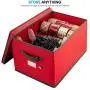 ZOBER Christmas Light Boxes Storage - Premium 600D Oxford, with 4 Plastic Light Wraps, to Store Up to 800 Holiday Christmas Lights Bulbs, Reinforced Stitched Handles 5 Year Warranty (Red) ZOBER Christmas Light Boxes Storage - Premium 600D Oxford, with 4 Plastic Light Wraps, to Store Up to 800 Holiday Christmas Lights Bulbs, Reinforced Stitched Handles 5 Year Warranty (Red)