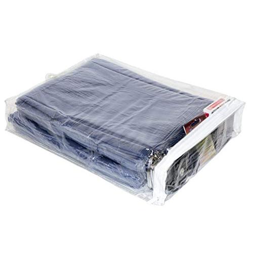 5-Pack Clear Vinyl Zippered Storage Bags 12 x 16 x 3 Inch with Hanger