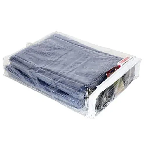 5-Pack Clear Vinyl Zippered Storage Bags 12 x 16 x 3 Inch with Hanger 5-Pack Clear Vinyl Zippered Storage Bags 12 x 16 x 3 Inch with Hanger