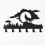 CoolPlus Coat Rack Wall Mounted Decorative Clothes Hooks Belt Hanger and Hat Organizer Entryway Dog Leash and Key Holder Wolf Pattern Black Finish CoolPlus Coat Rack Wall Mounted Decorative Clothes Hooks Belt Hanger and Hat Organizer Entryway Dog Leash and Key Holder Wolf Pattern Black Finish