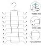 Bloberey Tank Tops Hanger Metal Folding Space Saving Hanger Closet Organizer for Tank Tops,Cami,Bras,Bathing Suits, Belts,Ties（4 Pack）
