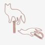 Unique Design Cactus & Fox Wall Mounted Coat Hook Decorative Robes & Towels Hook Clothes Hanger with Screw (Fox3)