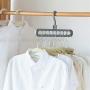 JHHSYU Space Saving Hangers (Pack of 10) Durable Plastic Magic Hangers Organizer, Wrinkle-Free Clothes, 3 Times More Space Saving in Closet - Grey