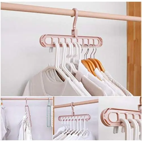 10pcs Random Color Multi-Function Space Saver Wonder Magic Clothes Hanger Closet Racks Organizer Wardrobe Coat Dress Hooks 10pcs Random Color Multi-Function Space Saver Wonder Magic Clothes Hanger Closet Racks Organizer Wardrobe Coat Dress Hooks
