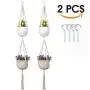 Macrame Double Plant Hanger Indoor Outdoor Hanging Planter Pot holder Cotton Rope 4 Legs 62 Inch(2 Pack) Macrame Double Plant Hanger Indoor Outdoor Hanging Planter Pot holder Cotton Rope 4 Legs 62 Inch(2 Pack)