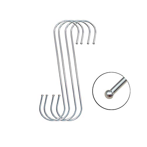 HHTHH 4 Pcs 12 Inch S Hook Tree Branch Hooks S Shape Hooks Metal Hanger Hook for Bird Feeders Baskets Plants Pot Lanterns and Ornaments