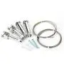 TOPNIKE Self Gripping Sign Hanger, Ceiling Mount,Display Kit Wire Pull Explosion Code Clip, Hanging System Hanger (Polished Chrome, Brass)