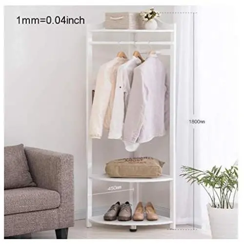 ZCYX Nordic Solid Wood Wardrobe Floor Coat Rack Bedroom Rack Clothes Room Hanger (Color : White) ZCYX Nordic Solid Wood Wardrobe Floor Coat Rack Bedroom Rack Clothes Room Hanger (Color : White)