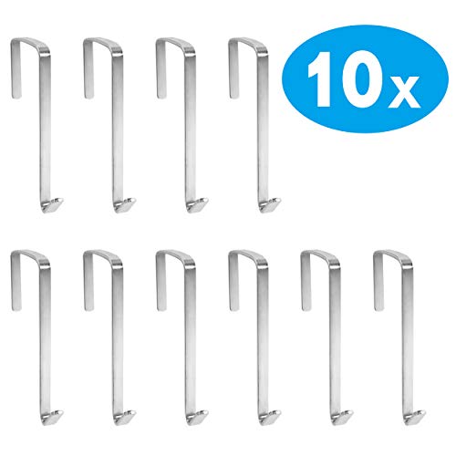 10 Pack Over The Door Metal Hook Hanger