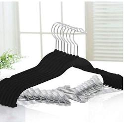 8pcs Velvet Clothes Hangers Premium Non-Slip Clothes Hangers, with Clips for Dress Jackets Coats Clothes Pants