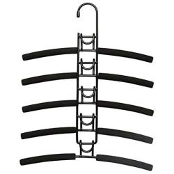 EvaroFly Multipurpose Multilayer Magic Folding Hanger, Anti-skidding Household Storage Clothes Hanger - Save Space -Black-b 2 Pcs