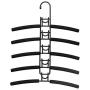 EvaroFly Multipurpose Multilayer Magic Folding Hanger, Anti-skidding Household Storage Clothes Hanger - Save Space -Black-b 2 Pcs