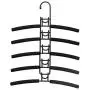 EvaroFly Multipurpose Multilayer Magic Folding Hanger, Anti-skidding Household Storage Clothes Hanger - Save Space -Black-b 2 Pcs