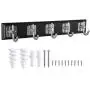 WEBI Coat Rack Wall Mounted Wood,5 Coat Hooks for Hanging Coats,Metal Wall Coat Rack with Hooks Coat Hanger Wall Mount Hook Rack Hook Rail Towel Hooks for Bathrooms,Entryway,Jacket,Clothes,Black